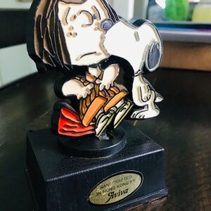 Vintage Aviva collectible Snoopy with Peppermint Patty; plastic